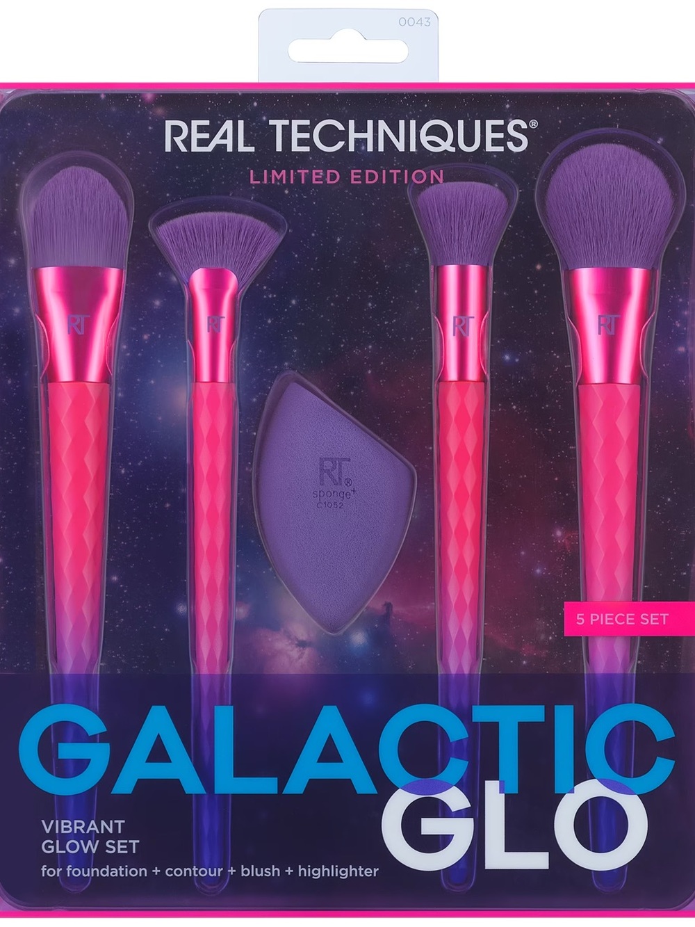 Real Techniques Galactic Glo Vibrant Glow 5 Pc Set Limited Edition BNWT